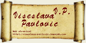 Višeslava Pavlović vizit kartica